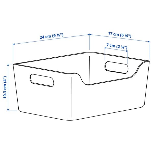 Ikea UPPDATERA - Box, light pink, 24x17 cm