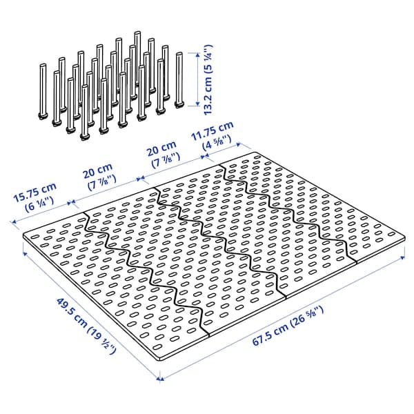 Ikea UPPDATERA - Pegboard drawer organiser, anthracite, 80 cm