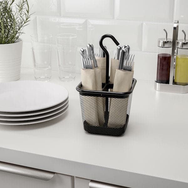 Ikea UPPDATERA - Cutlery caddy, anthracite, 12x12 cm