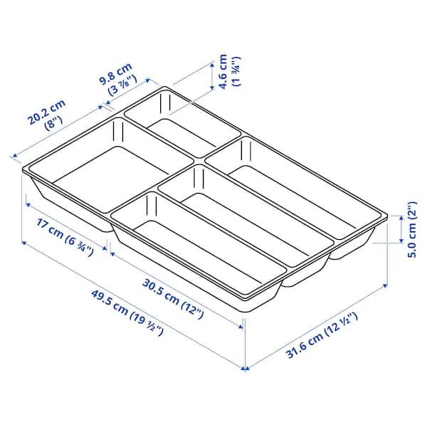 Ikea UPPDATERA - Cutlery tray, white, 32x50 cm