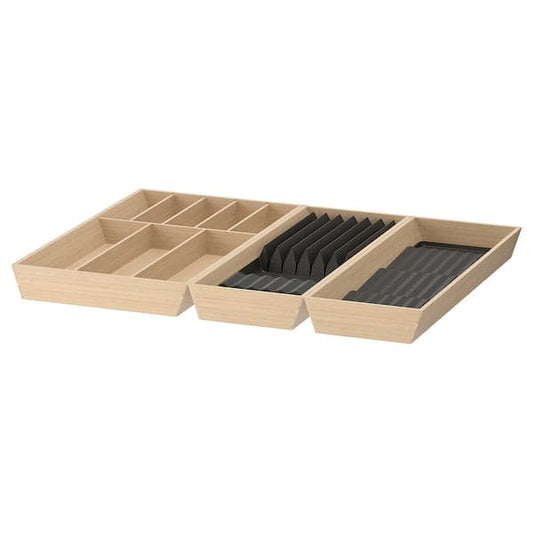 Ikea UPPDATERA - Cutl tray/trays w knife+spice racks, light bamboo, 72x50 cm