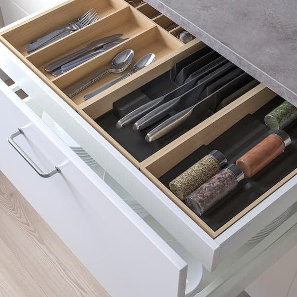 Ikea UPPDATERA - Cutl tray/trays w knife+spice racks, light bamboo, 72x50 cm