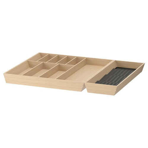 UPPDATERA - Cutlery tray/tray with spice rack, light bamboo, 72x50 cm
