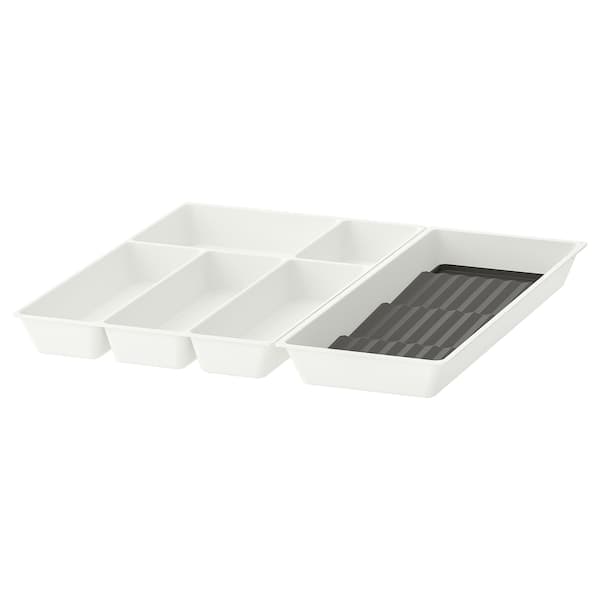 UPPDATERA - Cutlery tray/tray with spice rack, white/anthracite, 52x50 cm - best price from Maltashopper.com 09500852