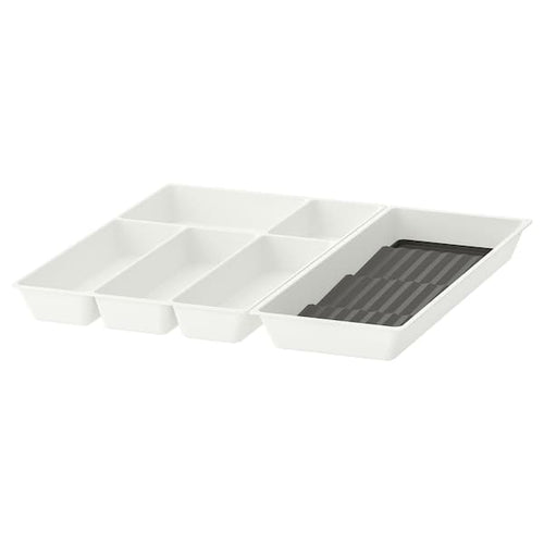 UPPDATERA cutlery tray/tray with spice rack, white/anthracite, 52x50 cm