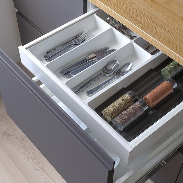 Ikea UPPDATERA - Cutlery tray/tray with spice rack, white/anthracite, 52x50 cm