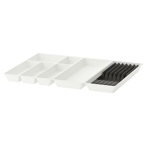 Ikea UPPDATERA - Cutlery+utsl trays/tray w knife rck, white/anthracite, 72x50 cm