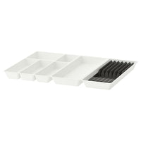 UPPDATERA - Cutlery+utsl trays/tray w knife rck, white/anthracite, 72x50 cm - best price from Maltashopper.com 89501065