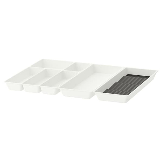 Ikea UPPDATERA - Cutlery+utsl trays/tray w spice rck, white/anthracite, 72x50 cm