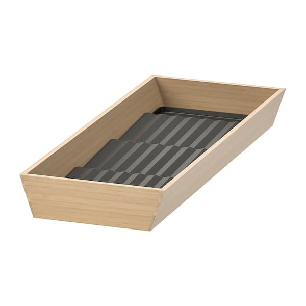 UPPDATERA - Tray with spice rack, light bamboo/anthracite, 20x50 cm - best price from Maltashopper.com 69432780