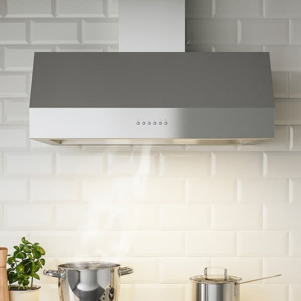 Ikea UPPFRISKANDE Hood to be fixed to the wall - stainless steel colour 80 cm , 80 cm