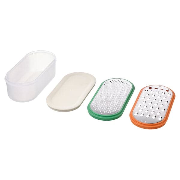 UPPFYLLD - Grater with container, set of 4, mixed colours - best price from Maltashopper.com 90529389