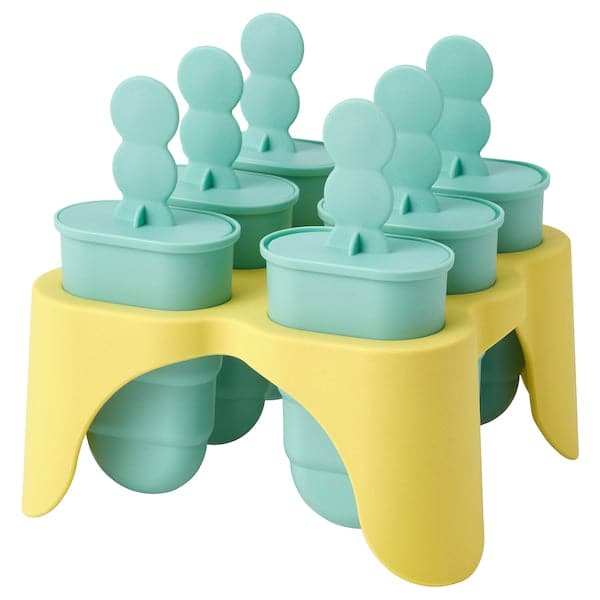 UPPFYLLD - Ice lolly maker, turquoise/yellow - best price from Maltashopper.com 00533239