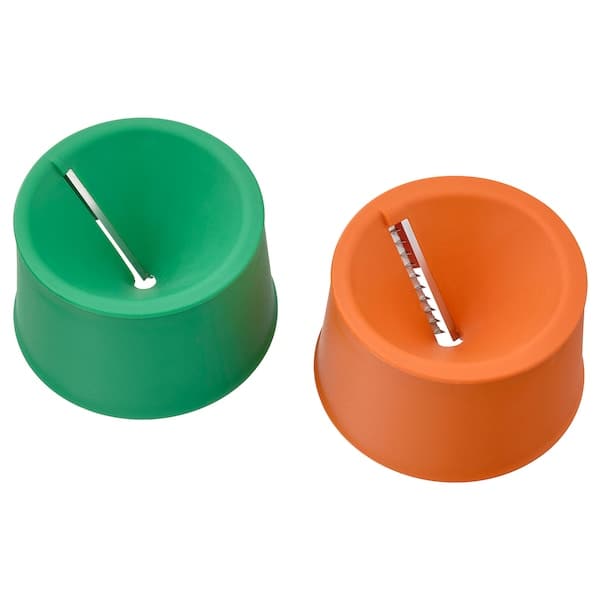 Ikea UPPFYLLD - Vegetable slicer, set of 2, bright orange/bright green