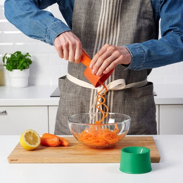 Ikea UPPFYLLD - Vegetable slicer, set of 2, bright orange/bright green