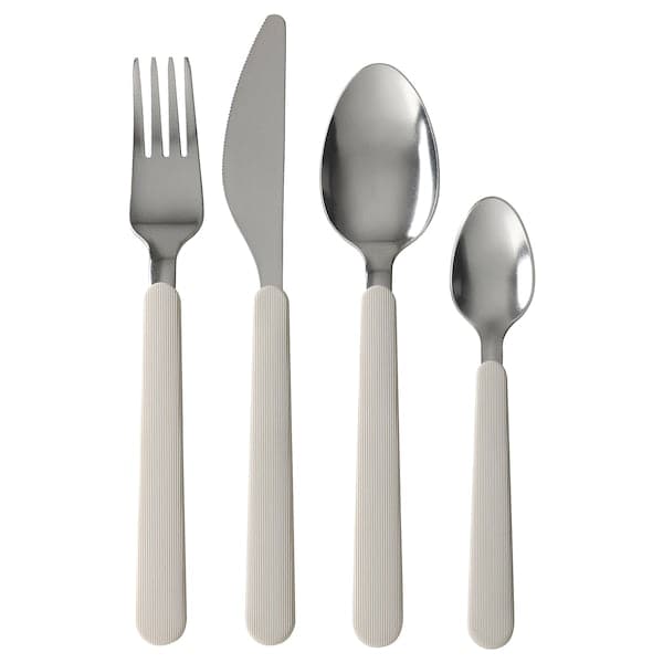 UPPHÖJD - 16-piece cutlery set, beige - best price from Maltashopper.com 00453063