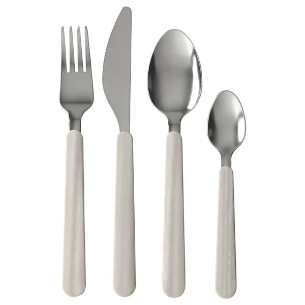Ikea UPPHÖJD - 16-piece cutlery set, beige