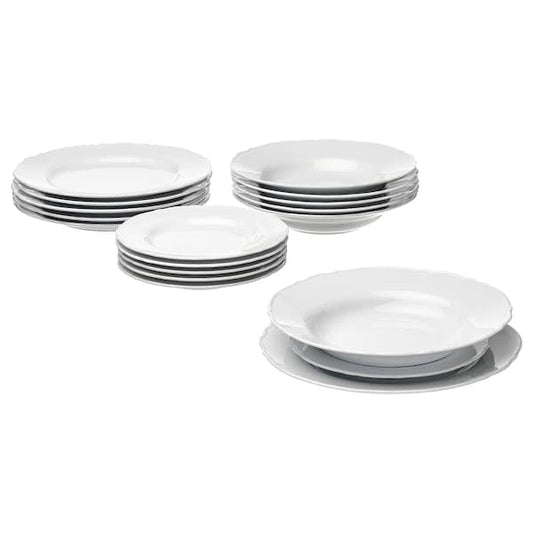 Ikea UPPLAGA Service 18 pieces - white ,