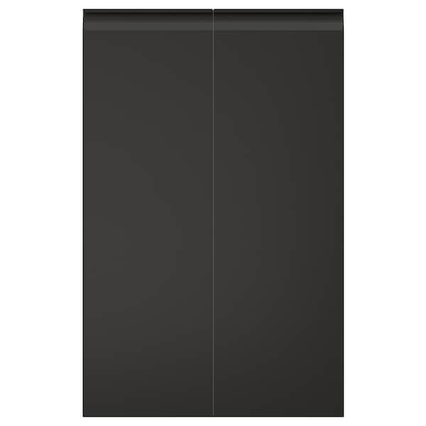 UPPLÖV - 2-p door f corner base cabinet set, right-hand/matt anthracite, 25x80 cm - best price from Maltashopper.com 50526774