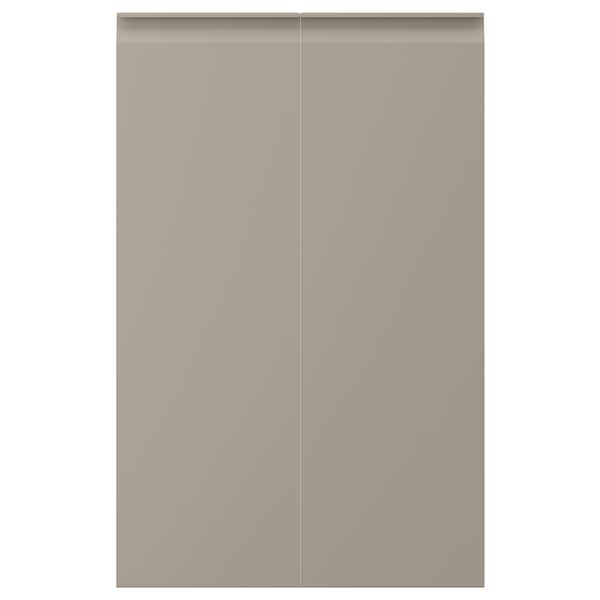 Ikea UPPLÖV - 2-p door f corner base cabinet set, right-hand/matt dark beige, 25x80 cm