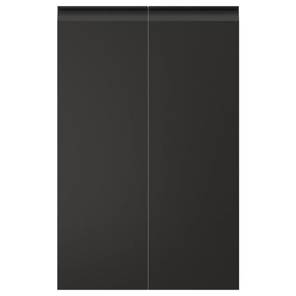 UPPLÖV - 2-p door f corner base cabinet set, left-hand/matt anthracite, 25x80 cm - best price from Maltashopper.com 70526773