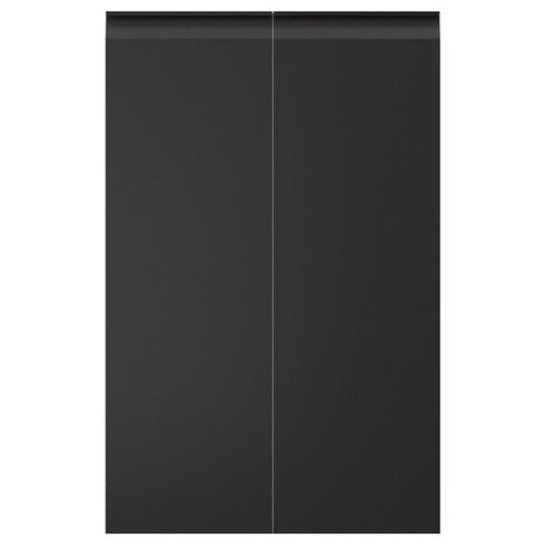 UPPLÖV - 2-p door f corner base cabinet set, left-hand/matt anthracite, 25x80 cm