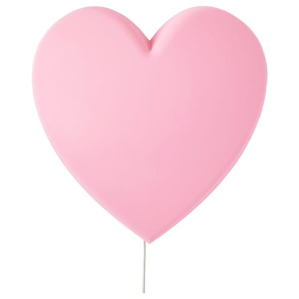 Ikea UPPLYST LED wall lamp - pink heart