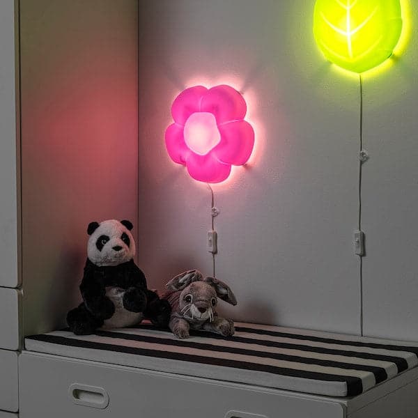 Ikea UPPLYST LED wall lamp - lilac flower ,