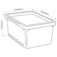 UPPSNOFSAD - Container with lid, black, 25x17x12 cm/4 l - best price from Maltashopper.com 59392157