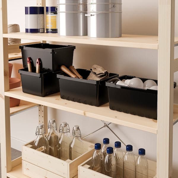 Ikea UPPSNOFSAD - Storage box, black, 25x17x12 cm/3.5 l