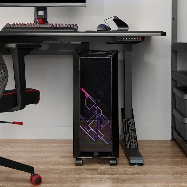 Ikea UPPSPEL - Cpu stand with castors, dark grey