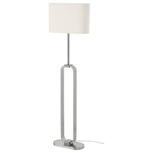Ikea UPPVIND Floor lamp - nickel-plated/white 150 cm
