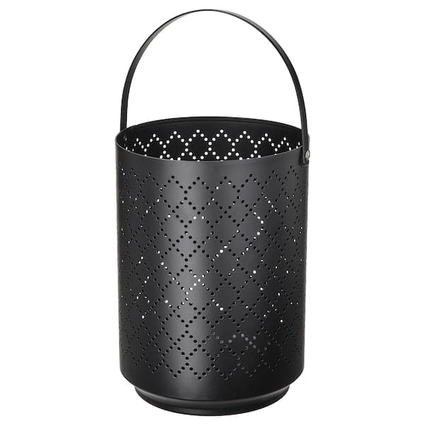 Ikea URSKILJA - Lantern for block candle, black, 22 cm