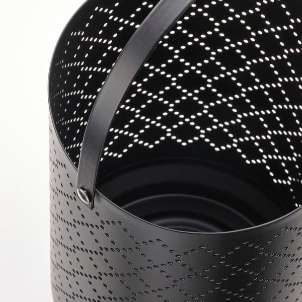Ikea URSKILJA - Lantern for block candle, black, 22 cm