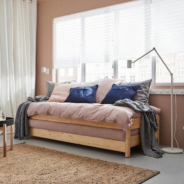 Ikea UTÅKER - Stackable bed with 2 mattresses, pine/Åfjäll semi-rigid, , 80x200 cm