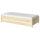 UTÅKER - Stackable bed with 2 mattresses, pine/Åfjäll semi-rigid, , 80x200 cm