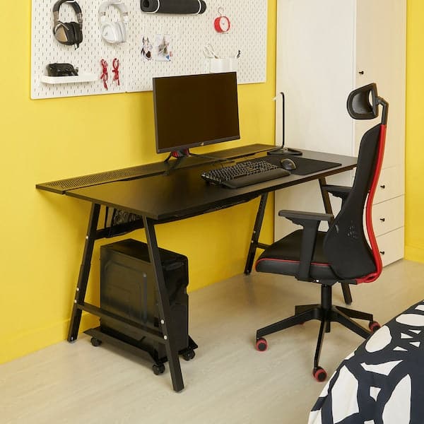 UTESPELARE / MATCHSPEL Gaming Desk & Chair - Black