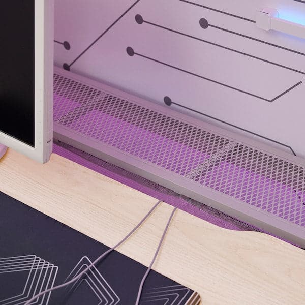 Ikea UTESPELARE - Gaming desk, ash effect/grey, 160x80 cm