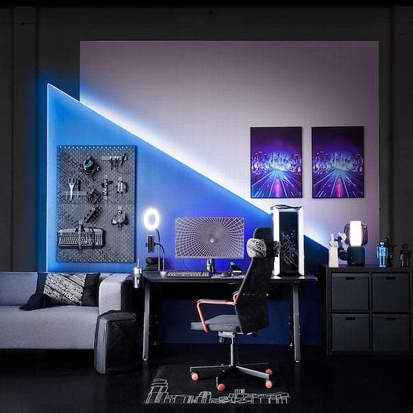Ikea UTESPELARE - Gaming desk, black, 160x80 cm