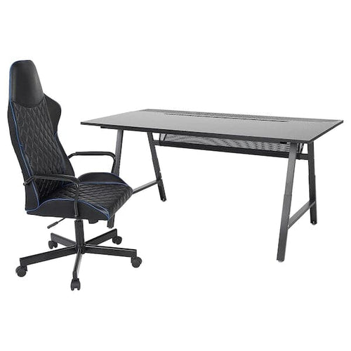 UTESPELARE Gaming Desk and Chair - Black ,