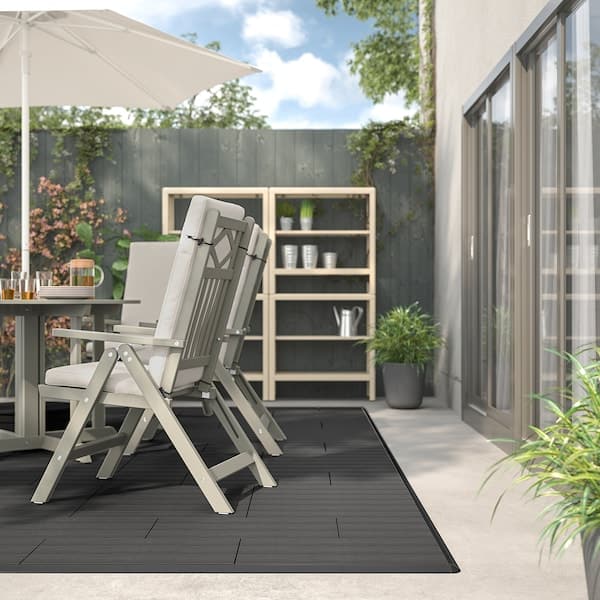 UTLÄNGAN - Floor decking, outdoor, grey stained, 0.90 m² - best price from Maltashopper.com 50445344