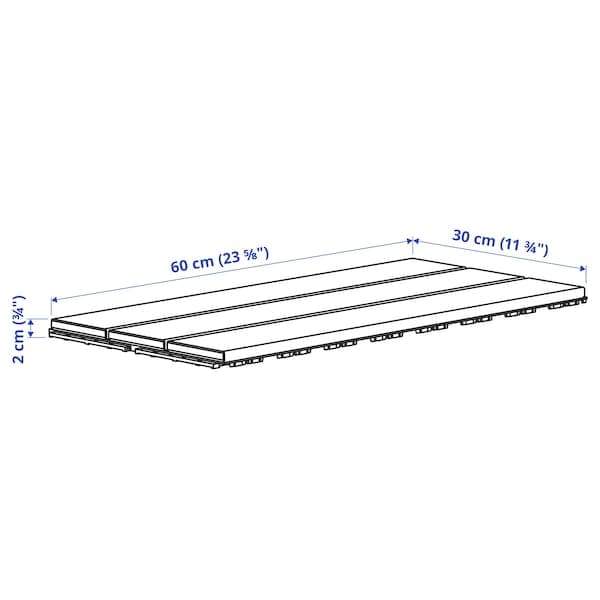 Ikea UTLÄNGAN - Floor decking, outdoor, grey stained, 0.90 m²