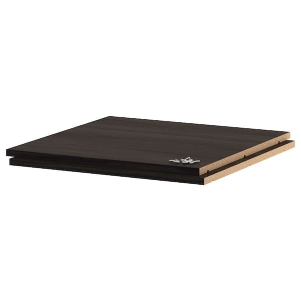 UTRUSTA - Shelf, wood effect black, 60x60 cm - best price from Maltashopper.com 00205619