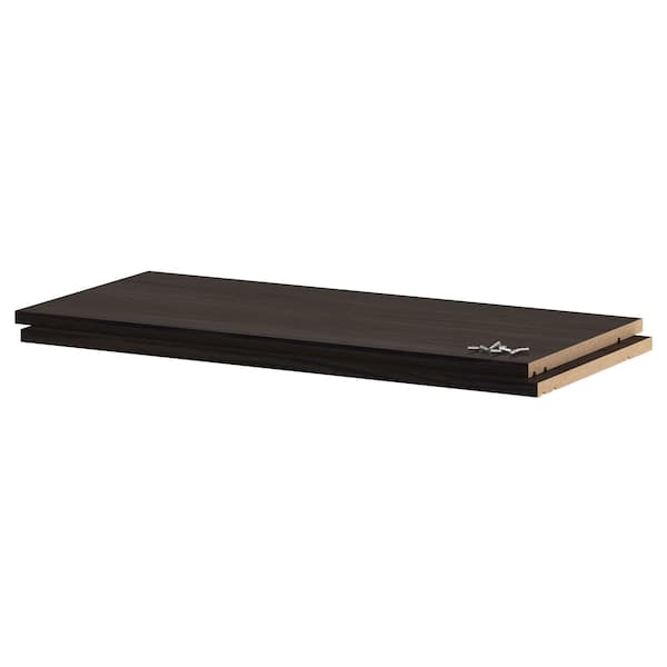 UTRUSTA - Shelf, wood effect black, 80x37 cm - best price from Maltashopper.com 20205618