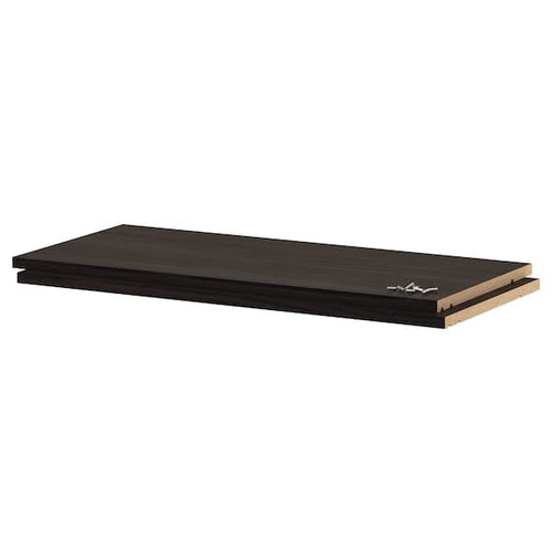 UTRUSTA - Shelf, wood effect black, 80x37 cm