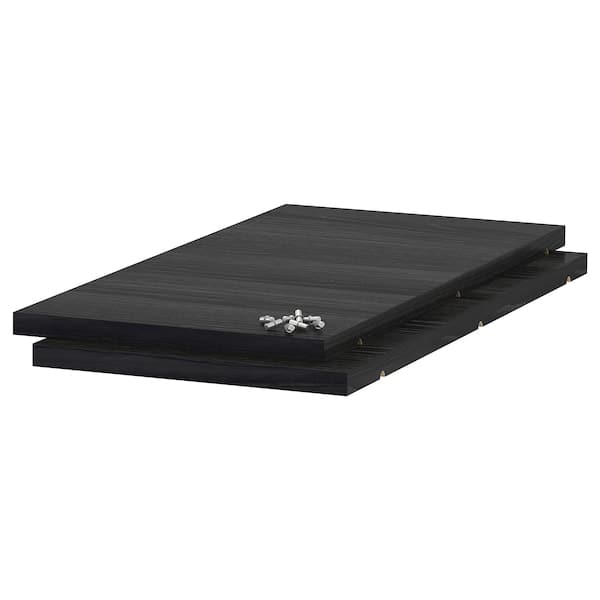 UTRUSTA - Shelf, wood effect black, 30x60 cm - best price from Maltashopper.com 00417409