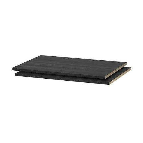 UTRUSTA - Shelf, wood effect black, 80x60 cm