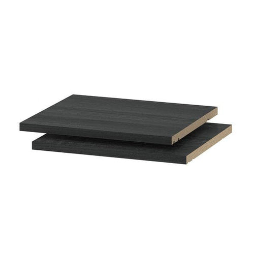 UTRUSTA - Shelf, wood effect black, 40x37 cm