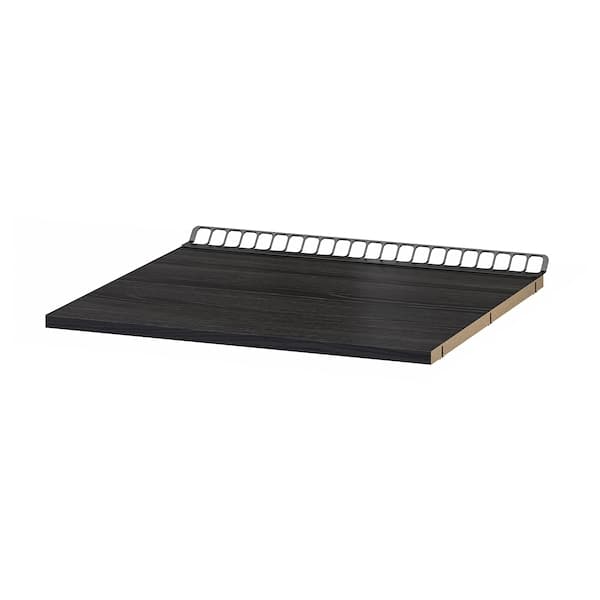 UTRUSTA - Fixed ventilated shelf, wood effect black, 60x60 cm - best price from Maltashopper.com 10213572