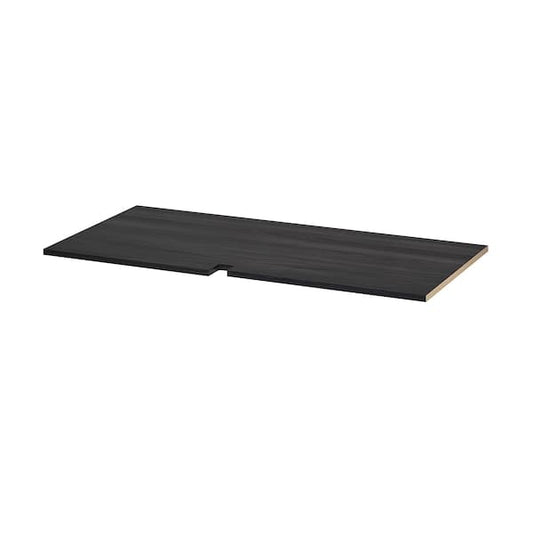 Ikea UTRUSTA - Shelf for corner base cabinet, wood effect black, 128 cm